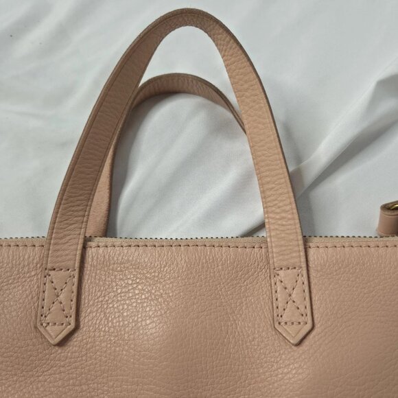 Madewell Women's Zip Top Crossbody Transport Bag Pink Leather - Picture 9 of 12